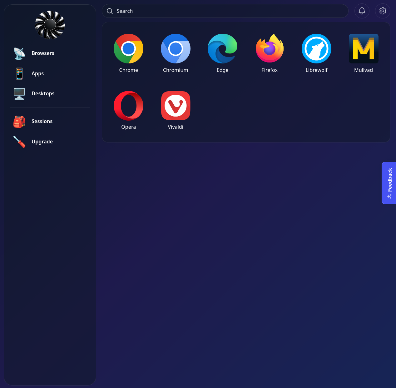 Browsers View Desktop